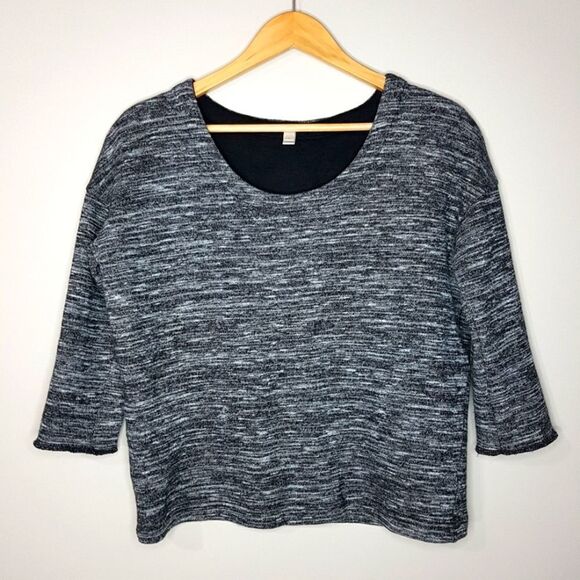 🦋3/$25 J. Crew Small 3/4 Sleeve Grey Wool Cotton Sweater - Picture 1 of 9